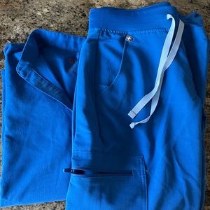 Figs Royal Blue Rafaela and Zamora joggers